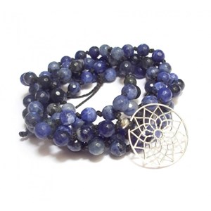 Sautoir mala 108 pierres sodalite