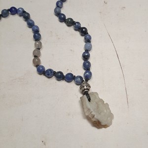 Mala en sodalite et agate 108 perles