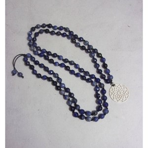 Sautoir mala 108 pierres sodalite