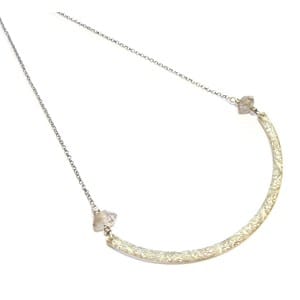 Collier quartz diamant 