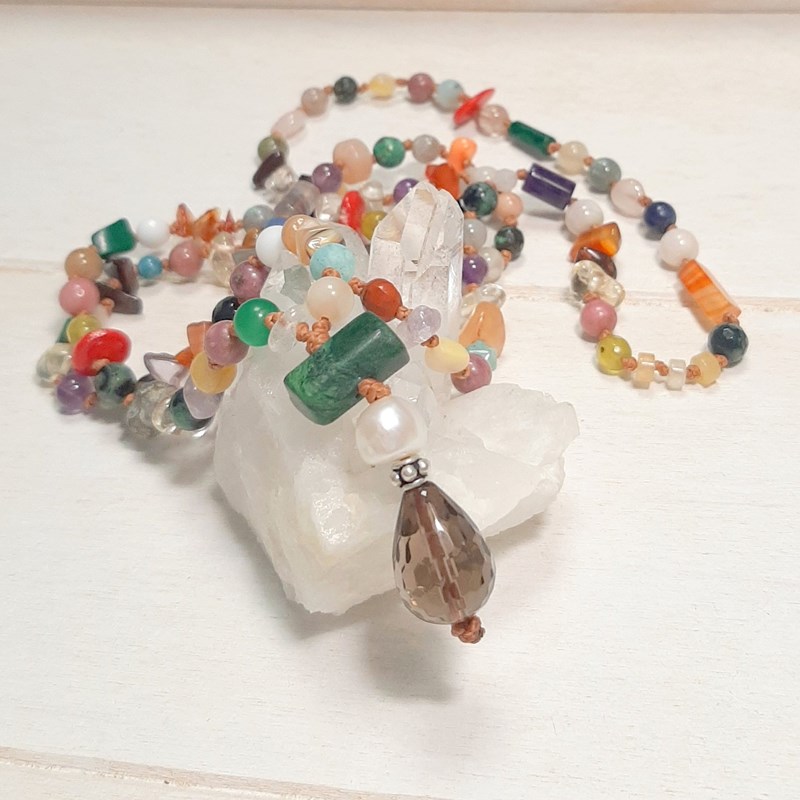 Sautoir pierres multicolores salvador