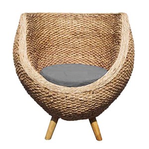 Fauteuil rond écologique bio avec pied