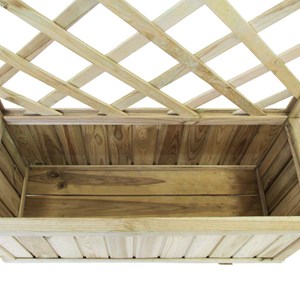 Jardinière treillis bois 140x75cm