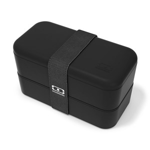 Lunch box rectangulaire 2x500ml noir