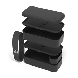 Lunch box rectangulaire 2x500ml noir