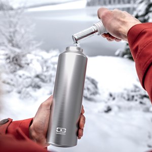 Gourde isotherme infuseur 500ml silver