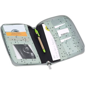 Protège carnet de santé casual menthe florale