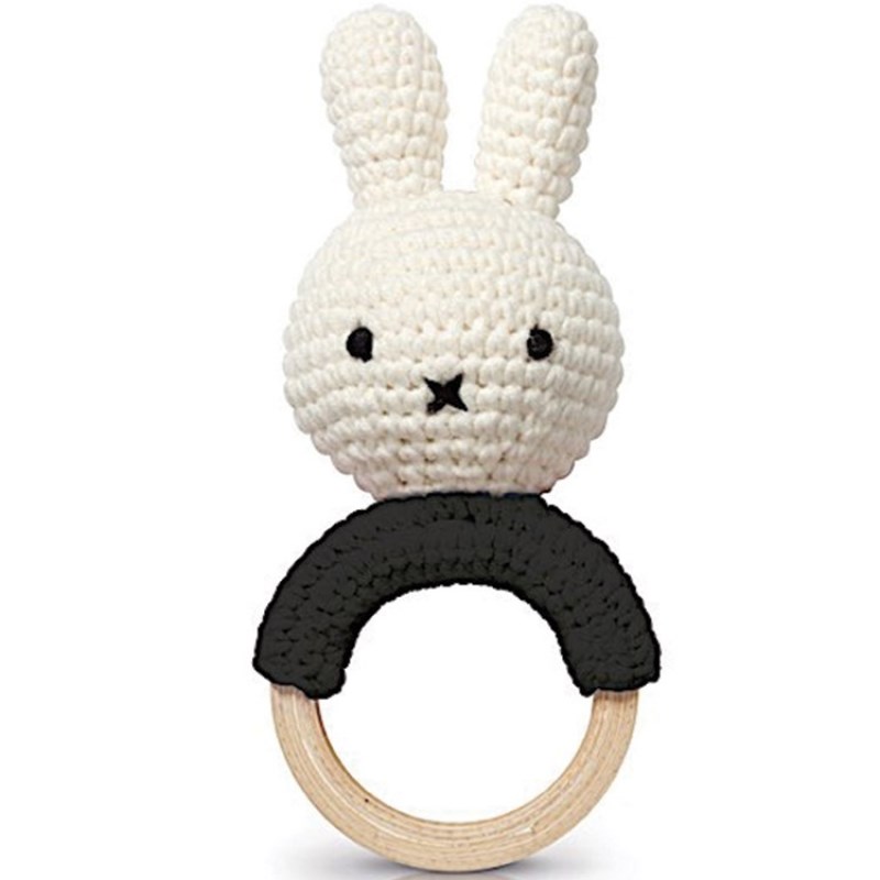 Hochet anneau de dentition miffy noir