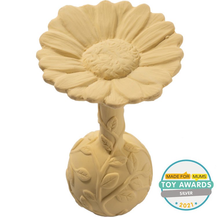 Hochet de dentition marguerite daisy jaune