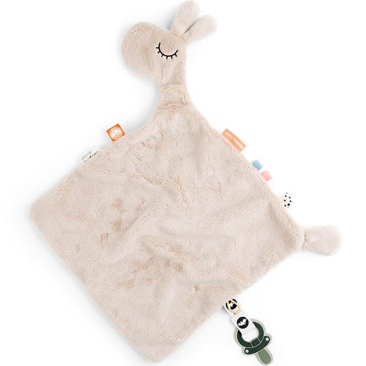 Doudou plat attache sucette lalee sable (30 cm)