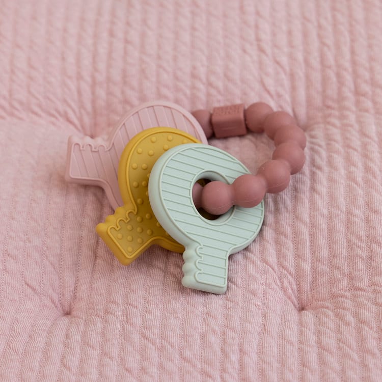 Hochet de dentition trousseau de clefs rose (Little Dutch) - Image 2