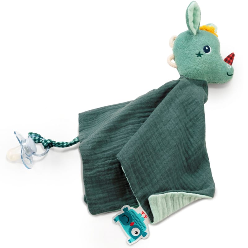 Doudou attache sucette plat éco joe (32 cm) (Lilliputiens) - Couverture
