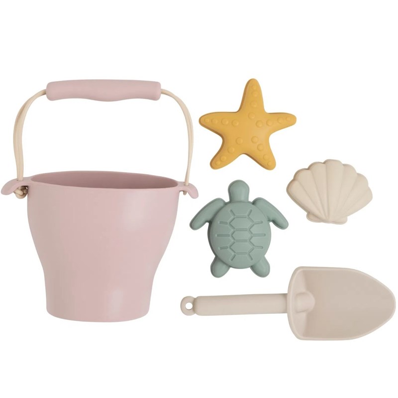Set de plage rose (5 pièces)