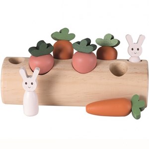 Jeu à encastrer buche, lapins et légumes