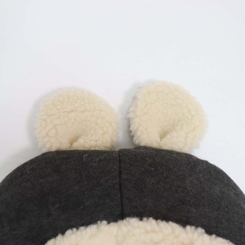 Chancelière capuche souris en laine gris foncé (0-12 mois) (Kaiser) - Image 2