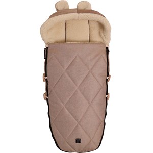 Chancelière capuche souris en laine sable (6-36 mois)
