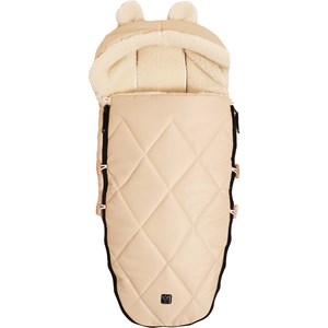 Chancelière capuche souris en laine beige (6-36 mois)