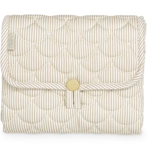 Tapis à langer de voyage matelassé classic stripes camel