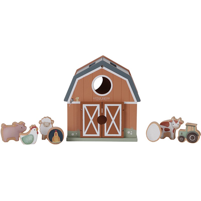 Boîte à formes en bois little farm