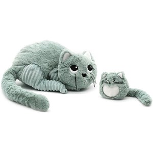 Peluche miaou le chat maman et bébé