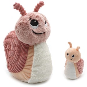 Peluche speedou l'escargot maman et bébé rose (25 cm)