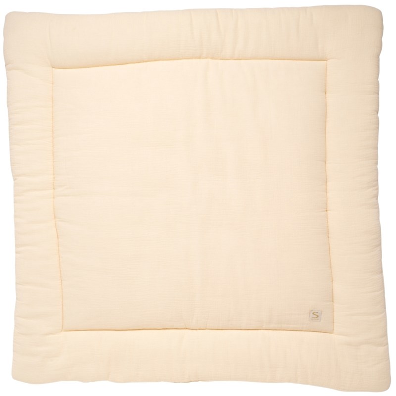 Tapis de jeu en gaze de coton vanille (100 x 100 cm)