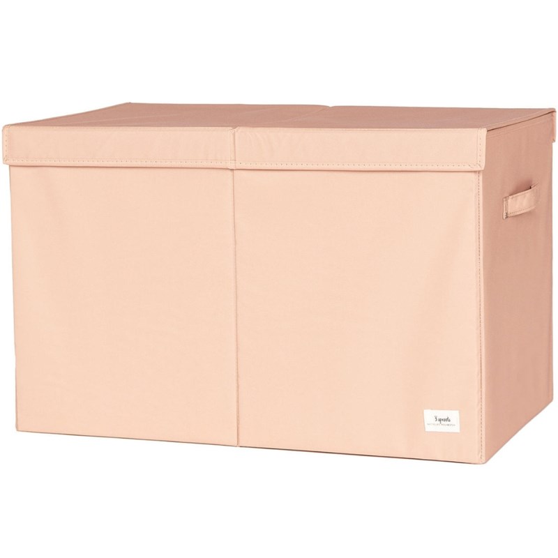 Coffre à jouets en tissu recyclé uni argile