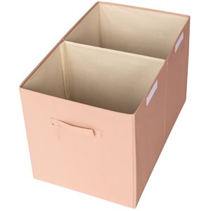Coffre à jouets en tissu recyclé uni argile
