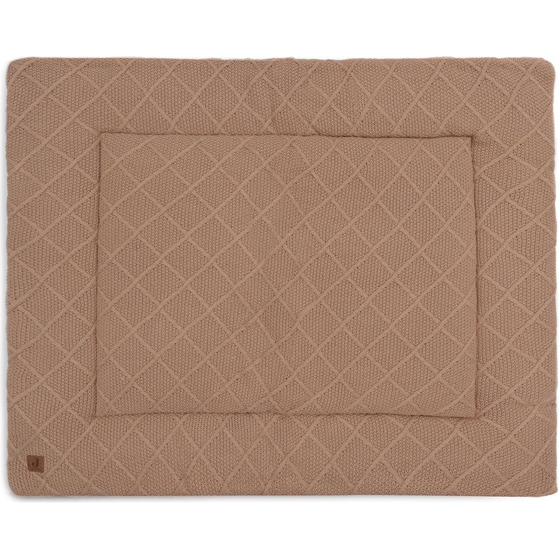 Tapis de jeu check knit biscuit (75 x 95 cm)