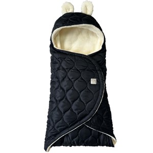 Couverture nomade pour bébé recy black-cream