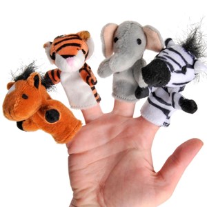 Marionnettes à doigt animaux sauvages