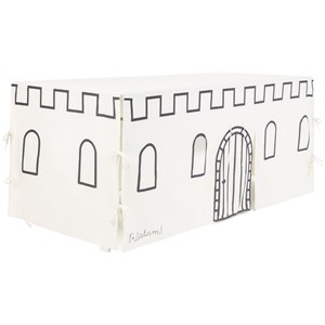 Cabane de table château noir et beige (90 x 200 cm)