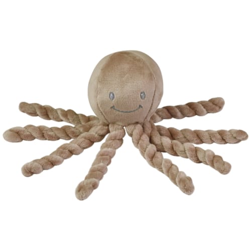Nattou - Peluche Pieuvre - Moka - 22 cm - Marron