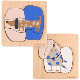 Puzzle en bois 2 pièces little mateys