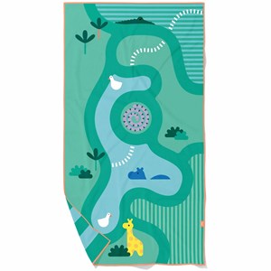 Serviette de plage 2 en 1 safari (180 x 100 cm)