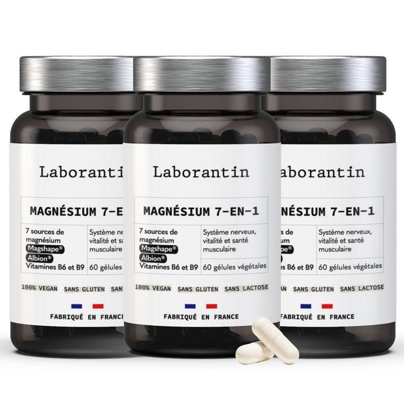 Magnésium 7-en-1 - breveté - cure 3 mois