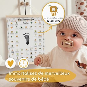 Cadre affiche mes premières fois lion