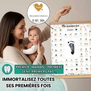 Cadre affiche mes premières fois lion
