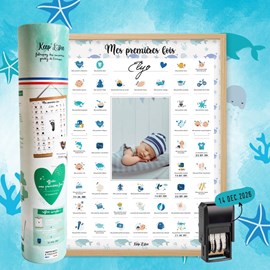 Cadre affiche mes premières fois baleine