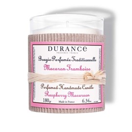 Bougie parfumée macaron framboise
