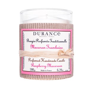 Bougie parfumée macaron framboise