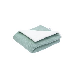 Couverture bébé en sherpa vert 100x140