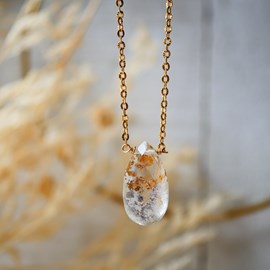 Collier utthaan - crystal de quartz naturel - élévation et protection
