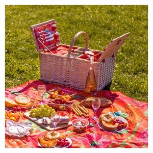 Panier de pique nique   rouge
