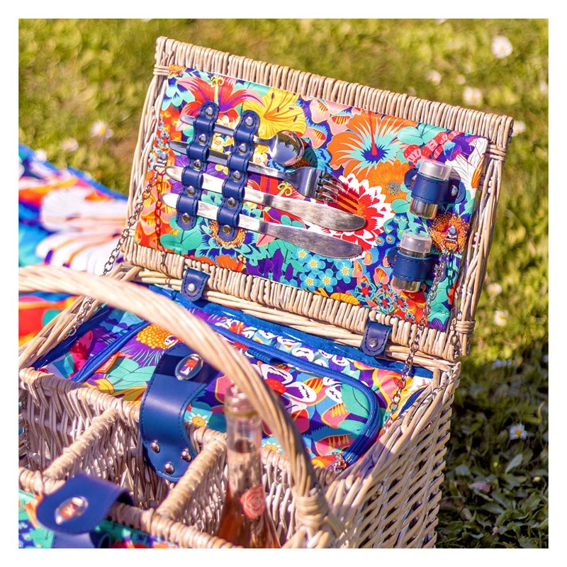 Panier de pique nique bleu