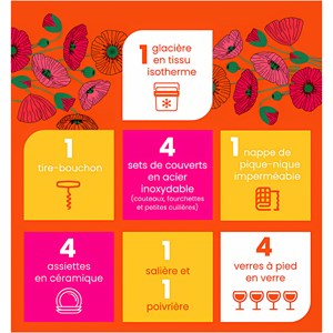 Panier de pique nique   bleu