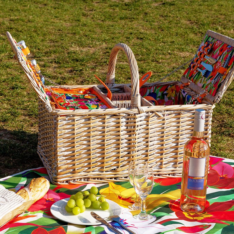 Panier de pique nique multicolore