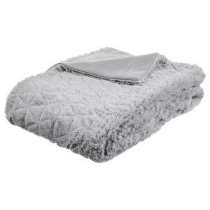 Plaid fourrure - 120 x 160 cm - gris