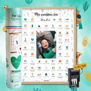 Cadre affiche premières fois perroquet