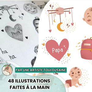 Premières fois flamant cadre empreinte